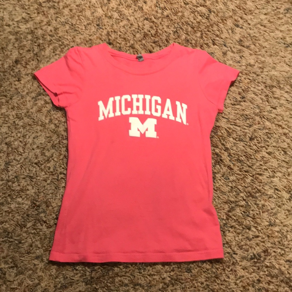Pink kids University of Michigan t-shirt